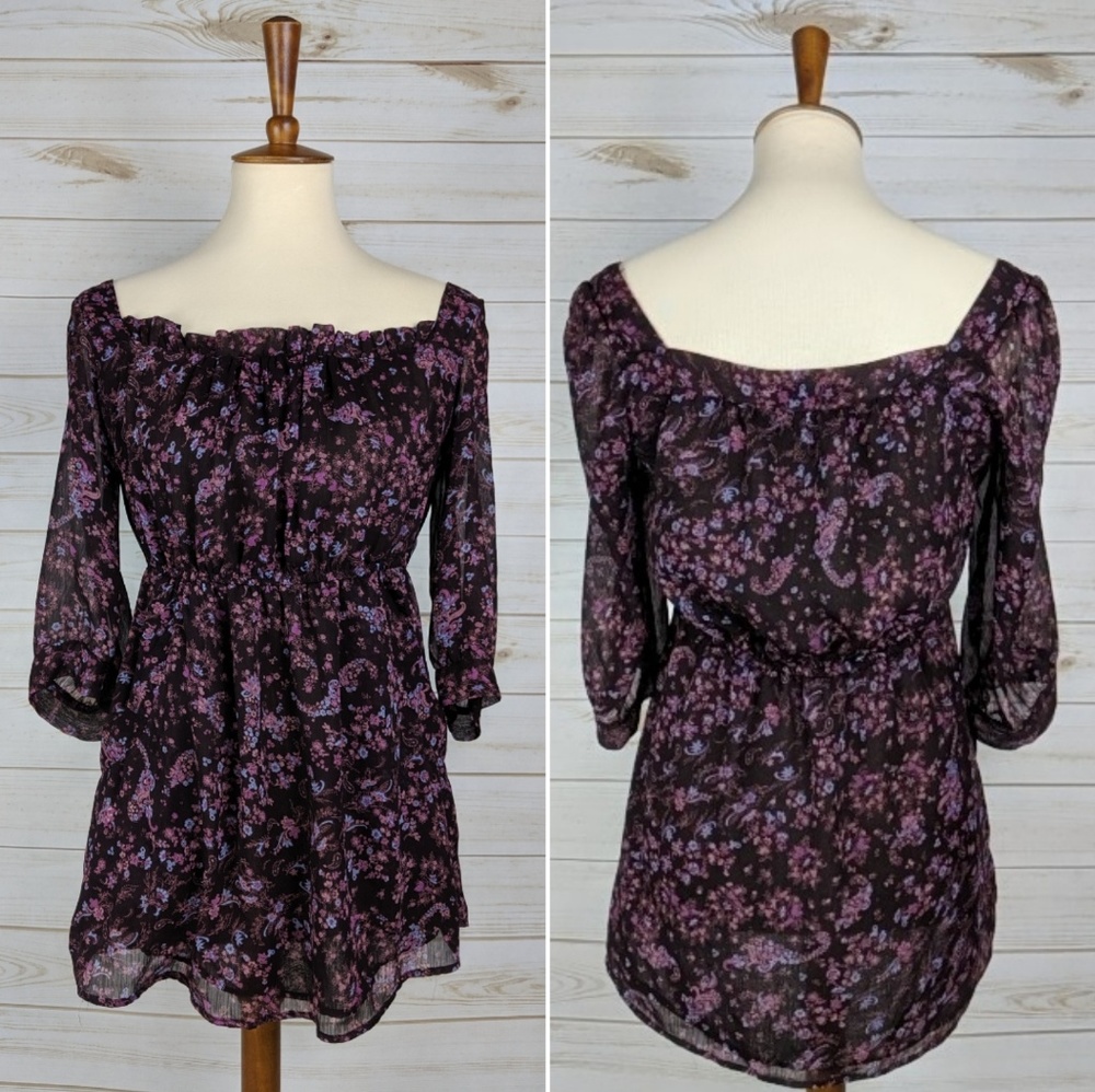 ✨2 for 10✨ Romy Floral Peasant Blouse with Pockets